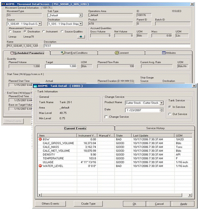Monitor and Manage Oil Movements, Tanks, Nominations and Shipping Information